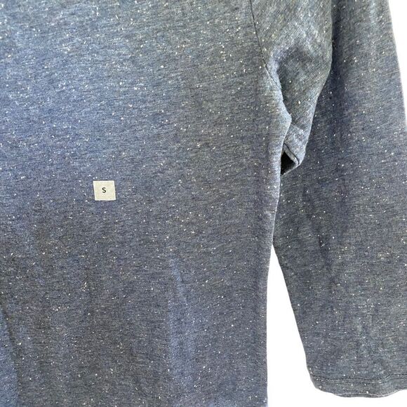 NWOT Ann Taylor Loft speckled 3/4 sleeve blouse blue small - Picture 3 of 6